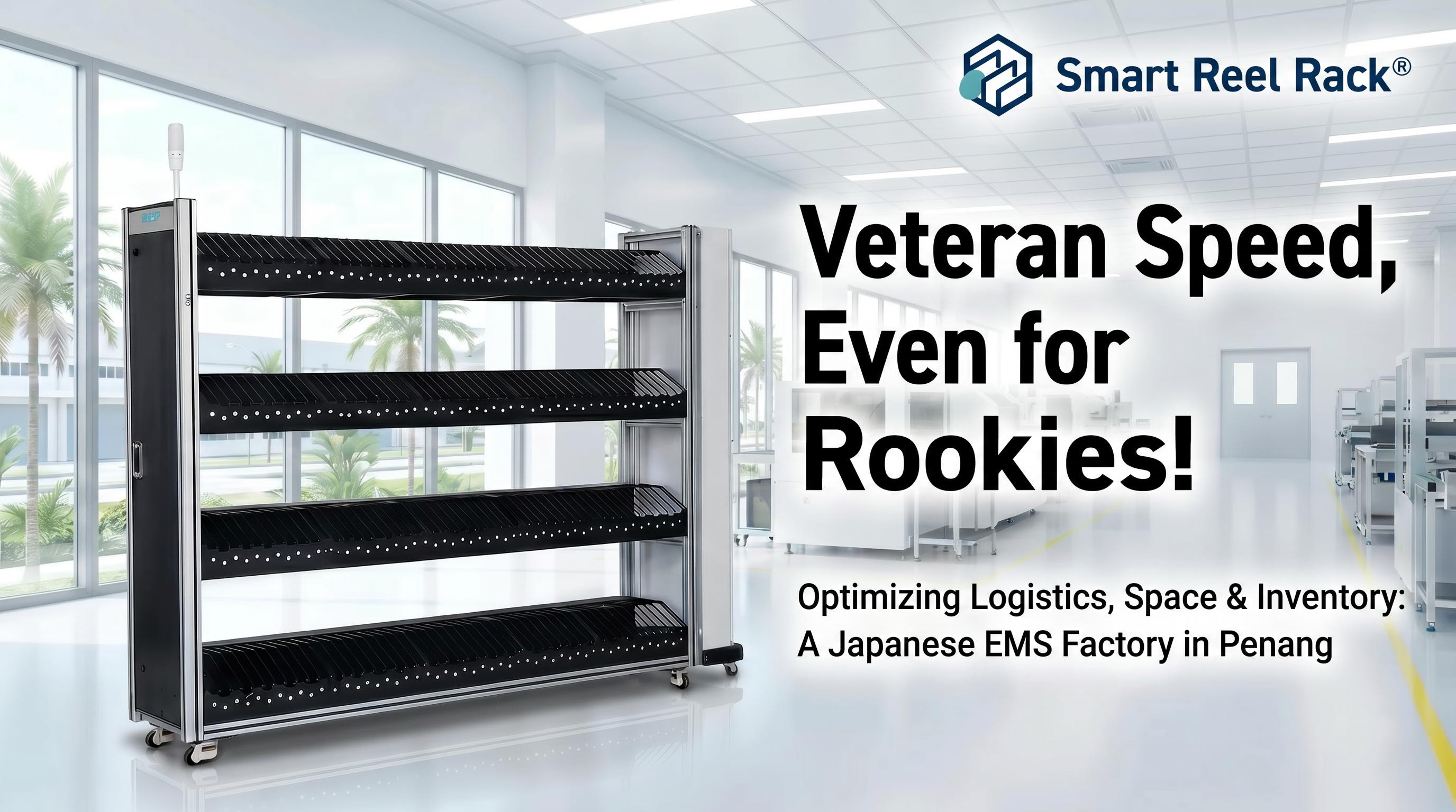 Pack Rack Ems Smart Reel Rack Customer's Voice from Japanese EMS Penang Factory