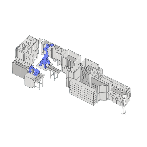 半導体向け自動梱包設備 イメージ